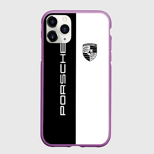 Чехол iPhone 11 Pro матовый Porsche Design / 3D-Фиолетовый – фото 1