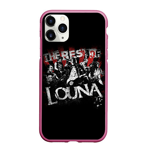Чехол iPhone 11 Pro матовый The best of Louna / 3D-Малиновый – фото 1