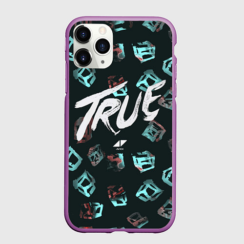 Чехол iPhone 11 Pro матовый Avicii: True / 3D-Фиолетовый – фото 1
