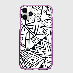 Чехол iPhone 11 Pro матовый Boho Style, цвет: 3D-фиолетовый