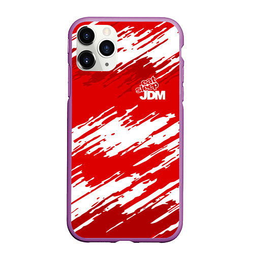 Чехол iPhone 11 Pro матовый Eat Sleep JDM: Breaks / 3D-Фиолетовый – фото 1