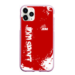 Чехол iPhone 11 Pro матовый Eat Sleep JDM: Red Style, цвет: 3D-розовый