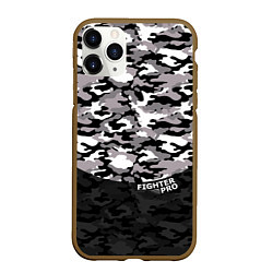 Чехол iPhone 11 Pro матовый Fighter PRO, цвет: 3D-коричневый