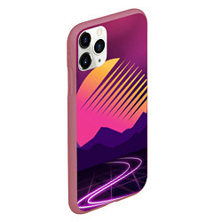 Чехол iPhone 11 Pro матовый Digital Sun, цвет: 3D-малиновый — фото 2