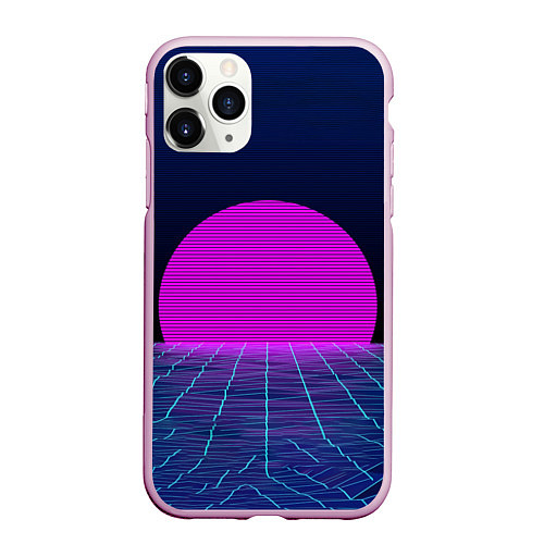 Чехол iPhone 11 Pro матовый Digital Sunrise / 3D-Розовый – фото 1