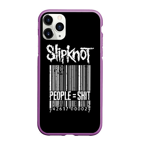 Чехол iPhone 11 Pro матовый Slipknot: People Shit / 3D-Фиолетовый – фото 1