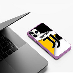 Чехол iPhone 11 Pro матовый FC Juventus, цвет: 3D-фиолетовый — фото 2