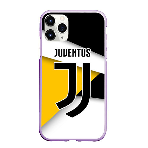 Чехол iPhone 11 Pro матовый FC Juventus / 3D-Сиреневый – фото 1