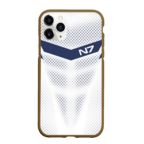 Чехол iPhone 11 Pro матовый N7: White Armor / 3D-Коричневый – фото 1