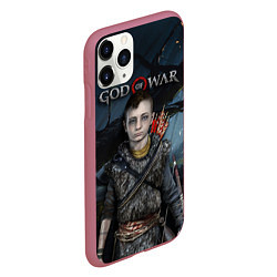 Чехол iPhone 11 Pro матовый God of War: Atreus, цвет: 3D-малиновый — фото 2