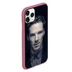 Чехол iPhone 11 Pro матовый Benedict Cumberbatch, цвет: 3D-малиновый — фото 2