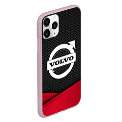 Чехол iPhone 11 Pro матовый Volvo: Grey Carbon, цвет: 3D-розовый — фото 2