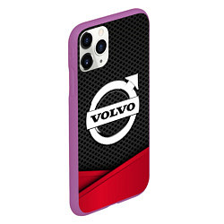 Чехол iPhone 11 Pro матовый Volvo: Grey Carbon, цвет: 3D-фиолетовый — фото 2