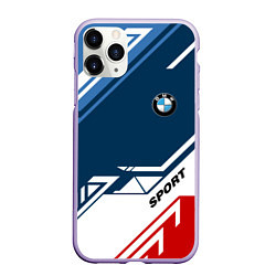 Чехол iPhone 11 Pro матовый BMW SPORT, цвет: 3D-светло-сиреневый
