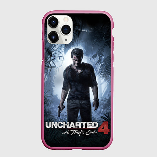 Чехол iPhone 11 Pro матовый Uncharted 4: A Thief's End / 3D-Малиновый – фото 1