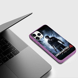 Чехол iPhone 11 Pro матовый Uncharted 4: A Thief's End, цвет: 3D-фиолетовый — фото 2