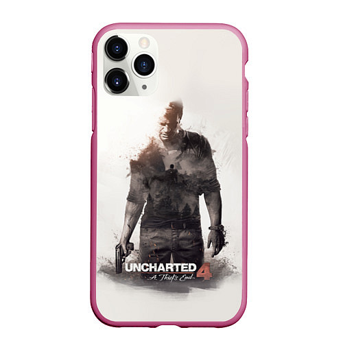 Чехол iPhone 11 Pro матовый Uncharted 4: Nathan / 3D-Малиновый – фото 1