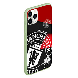 Чехол iPhone 11 Pro матовый FC Man United: Exclusive, цвет: 3D-салатовый — фото 2