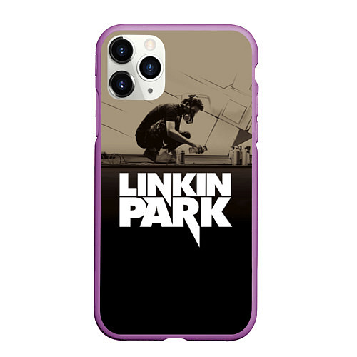 Чехол iPhone 11 Pro матовый Linkin Park: Meteora / 3D-Фиолетовый – фото 1