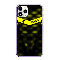 Чехол iPhone 11 Pro матовый CS:GO Yellow Carbon