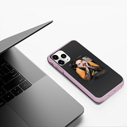 Чехол iPhone 11 Pro матовый Post Malone, цвет: 3D-розовый — фото 2