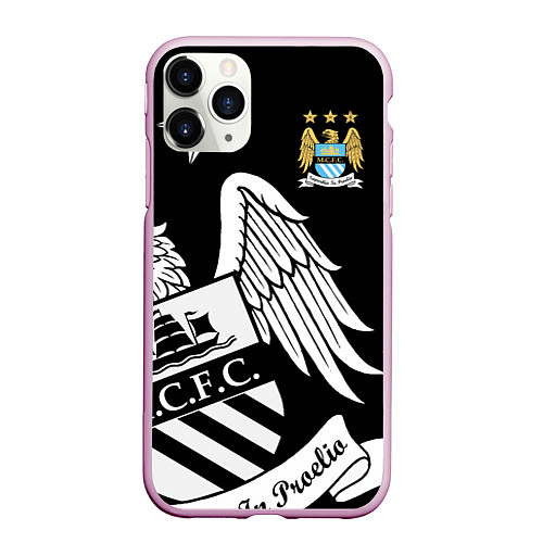 Чехол iPhone 11 Pro матовый FC Manchester City: Exclusive / 3D-Розовый – фото 1