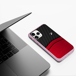 Чехол iPhone 11 Pro матовый BMW: Race Style, цвет: 3D-розовый — фото 2