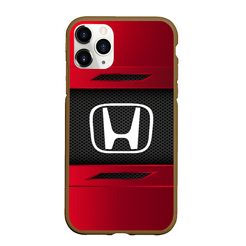 Чехол iPhone 11 Pro матовый Honda Sport / 3D-Коричневый – фото 1