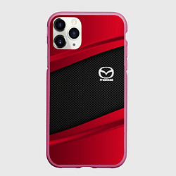Чехол iPhone 11 Pro матовый Mazda: Red Sport, цвет: 3D-малиновый