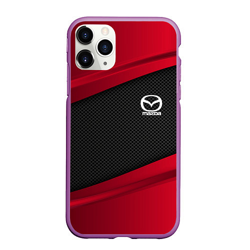 Чехол iPhone 11 Pro матовый Mazda: Red Sport / 3D-Фиолетовый – фото 1