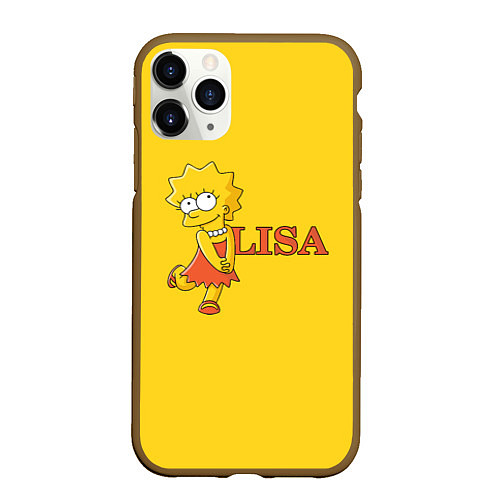 Чехол iPhone 11 Pro матовый Lisa Simpson / 3D-Коричневый – фото 1