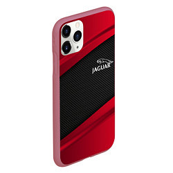Чехол iPhone 11 Pro матовый Jaguar: Red Sport, цвет: 3D-малиновый — фото 2