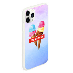 Чехол iPhone 11 Pro матовый Ice Creme, цвет: 3D-белый — фото 2