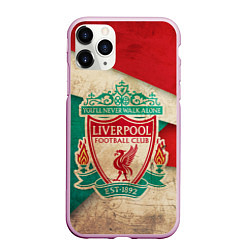 Чехол iPhone 11 Pro матовый FC Liverpool: Old Style, цвет: 3D-розовый