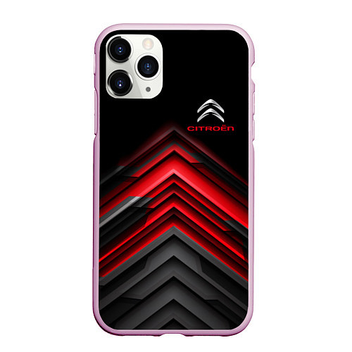 Чехол iPhone 11 Pro матовый Citroen: Red sport / 3D-Розовый – фото 1