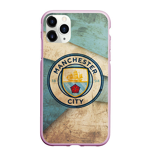 Чехол iPhone 11 Pro матовый FC Man City: Old Style / 3D-Розовый – фото 1