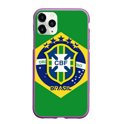 Чехол iPhone 11 Pro матовый CBF Brazil, цвет: 3D-фиолетовый