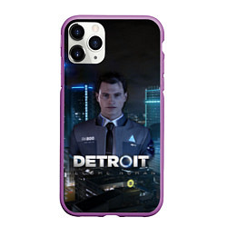 Чехол iPhone 11 Pro матовый Detroit: Connor, цвет: 3D-фиолетовый