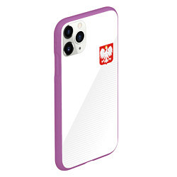 Чехол iPhone 11 Pro матовый Poland Team: Home WC-2018, цвет: 3D-фиолетовый — фото 2