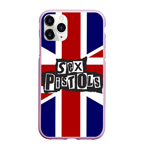 Чехол iPhone 11 Pro матовый Sex Pistols UK / 3D-Розовый – фото 1