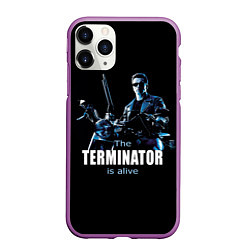 Чехол iPhone 11 Pro матовый Terminator: Is alive, цвет: 3D-фиолетовый