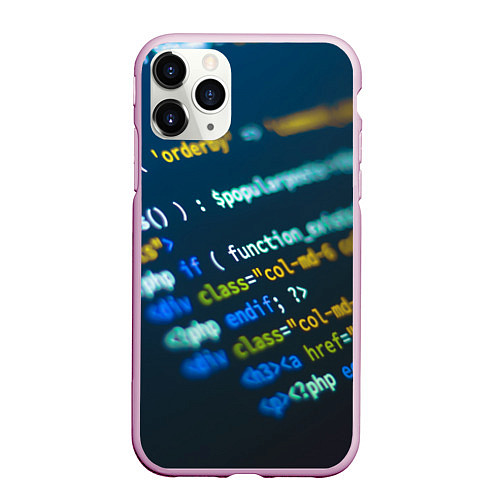 Чехол iPhone 11 Pro матовый Programming Collection / 3D-Розовый – фото 1