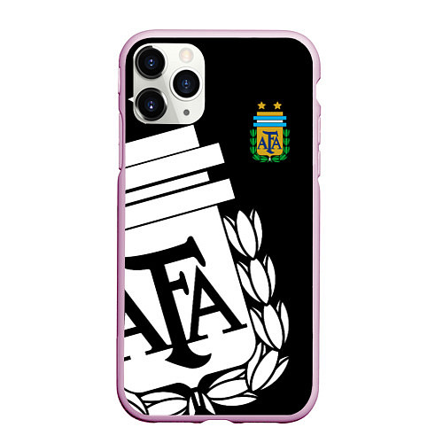 Чехол iPhone 11 Pro матовый Argentina Team: Exclusive / 3D-Розовый – фото 1