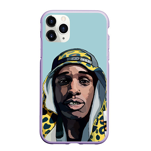 Чехол iPhone 11 Pro матовый ASAP Rocky: Far East / 3D-Светло-сиреневый – фото 1