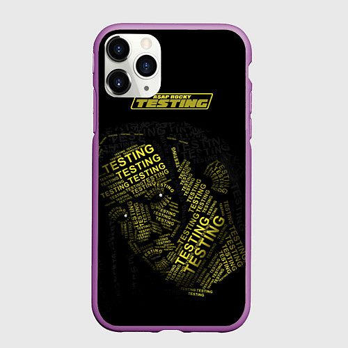 Чехол iPhone 11 Pro матовый ASAP Rocky: Testing / 3D-Фиолетовый – фото 1