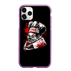 Чехол iPhone 11 Pro матовый Pudge Chef, цвет: 3D-фиолетовый