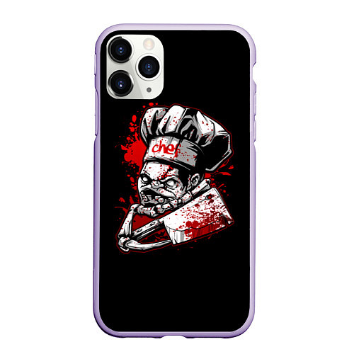 Чехол iPhone 11 Pro матовый Pudge Chef / 3D-Светло-сиреневый – фото 1