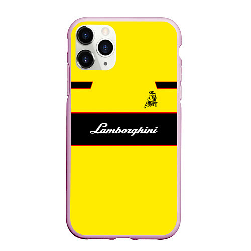 Чехол iPhone 11 Pro матовый Lamborghini Style / 3D-Розовый – фото 1