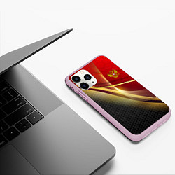 Чехол iPhone 11 Pro матовый RUSSIA SPORT: Gold Collection, цвет: 3D-розовый — фото 2