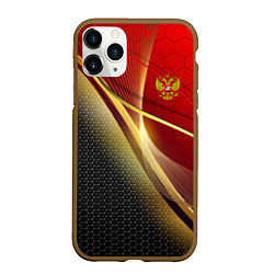Чехол iPhone 11 Pro матовый RUSSIA SPORT: Gold Collection